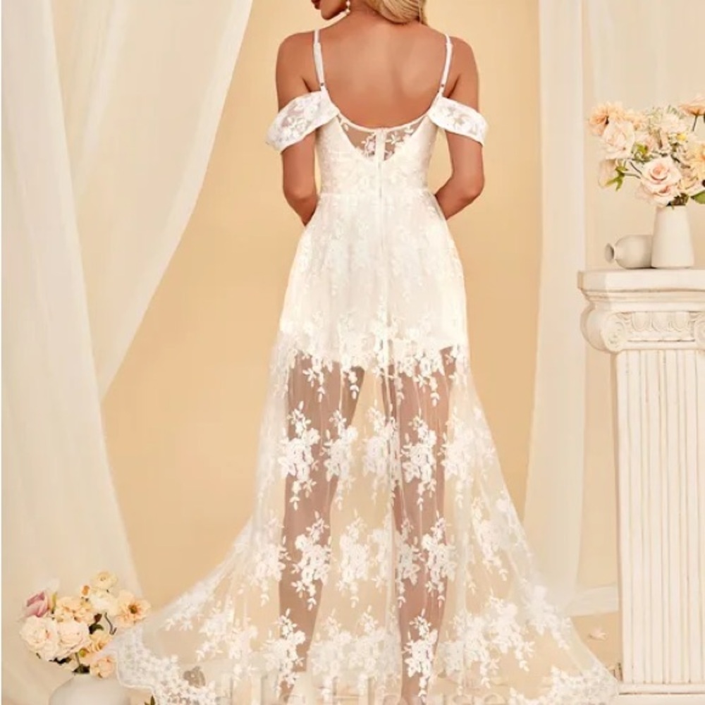 JJs House White Lace Mini Dress - Picture 2 of 6